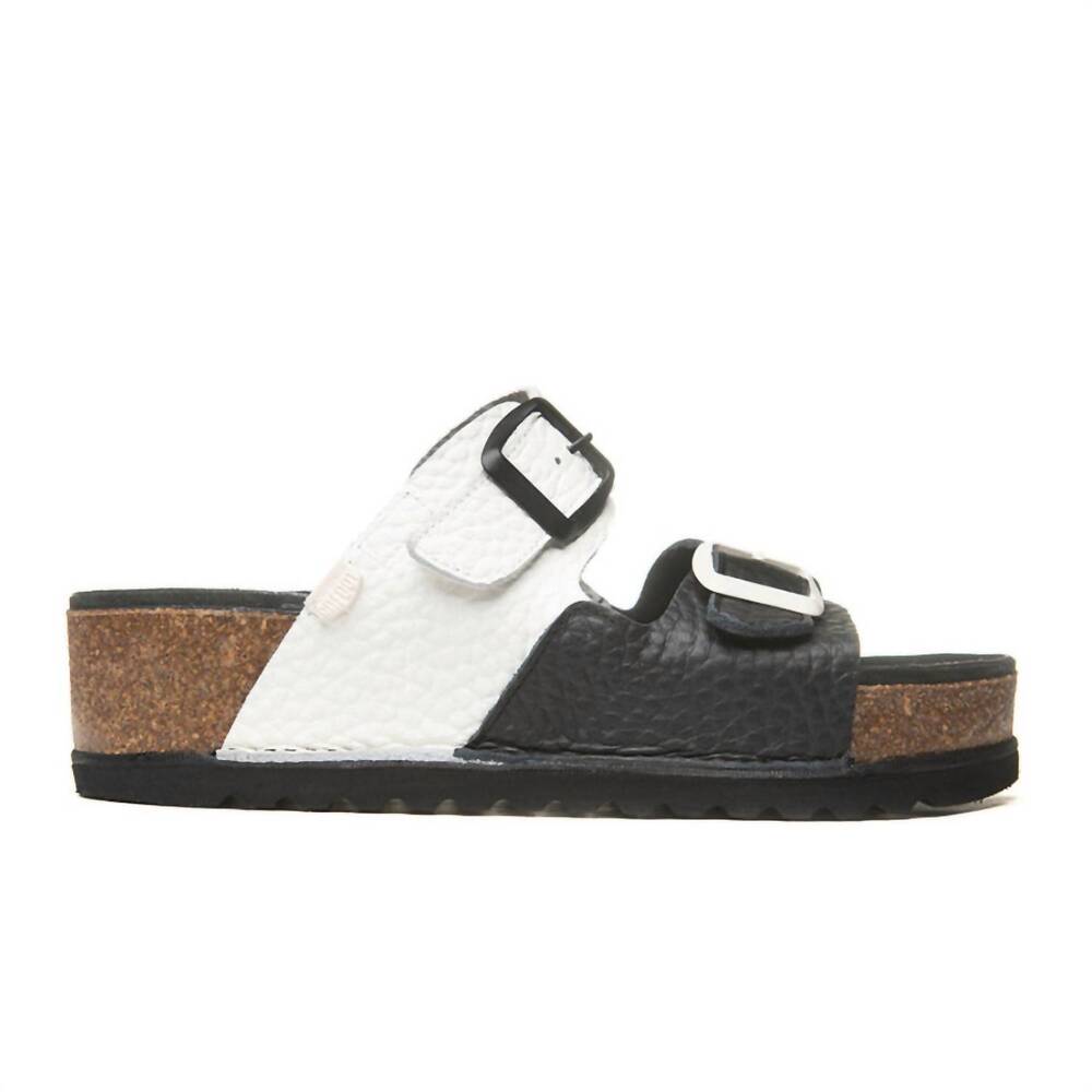 NEW ONFOOT women's naoshima sandal in nirvana negro/blanco